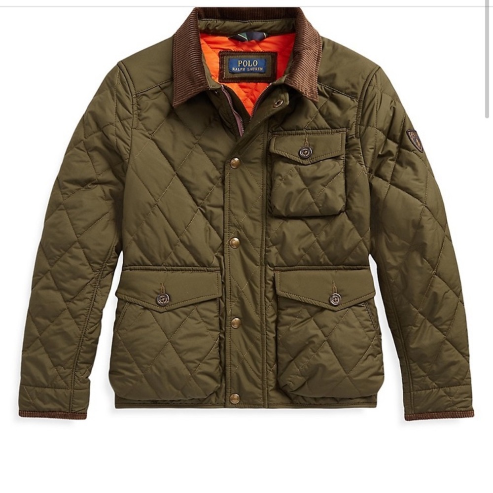 Polo Ralph Lauren Boy's Corduroy-Collar Water-Repellant Jacket